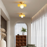 Round Glass LED Flush Mount Ceiling Light