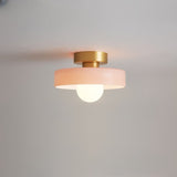 Round Glass LED Flush Mount Ceiling Light