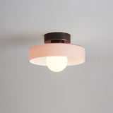 Round Glass LED Flush Mount Ceiling Light