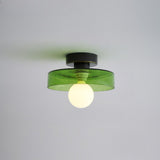 Round Glass LED Flush Mount Ceiling Light