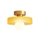 Round Glass LED Flush Mount Ceiling Light