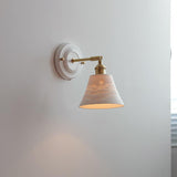 Vintage Japanese Ceramic Brass Wall Light