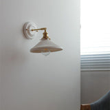 Vintage Japanese Ceramic Brass Wall Light