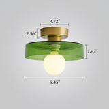 Round Glass LED Flush Mount Ceiling Light